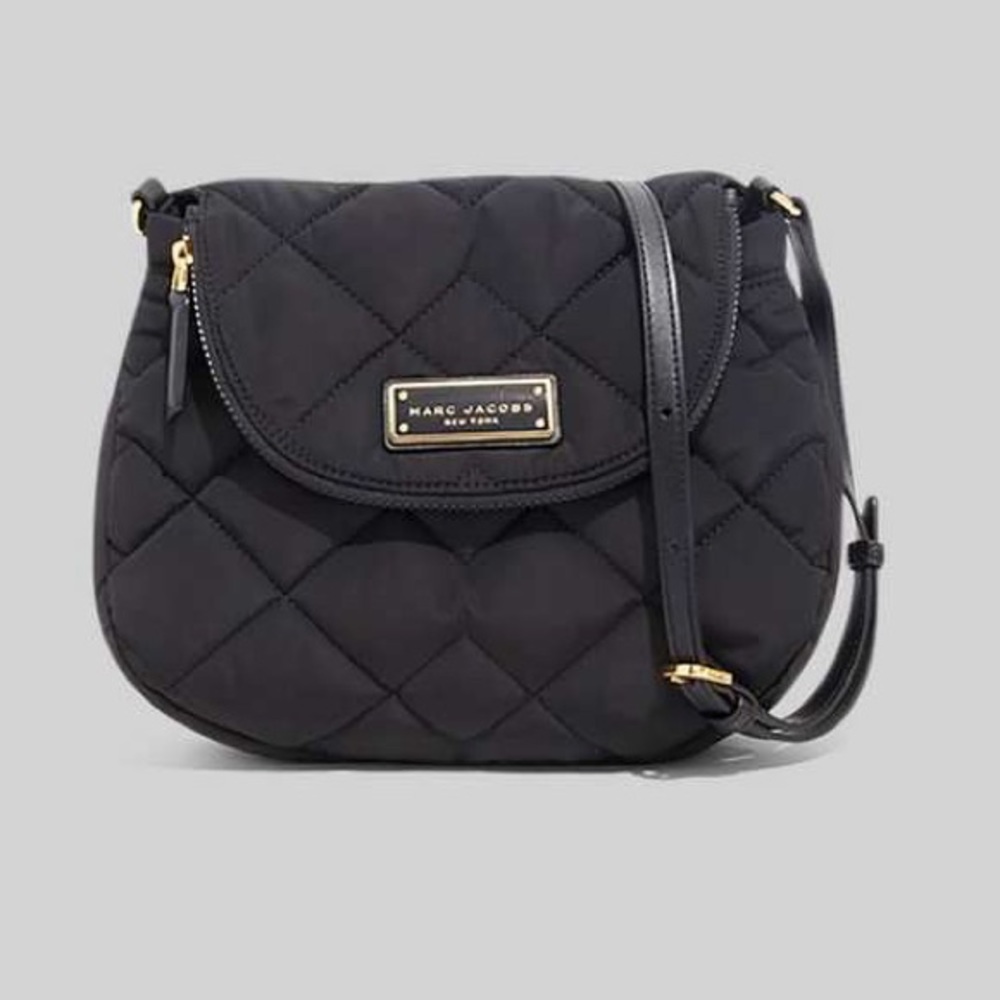 Marc Jacobs black quilted messenger
